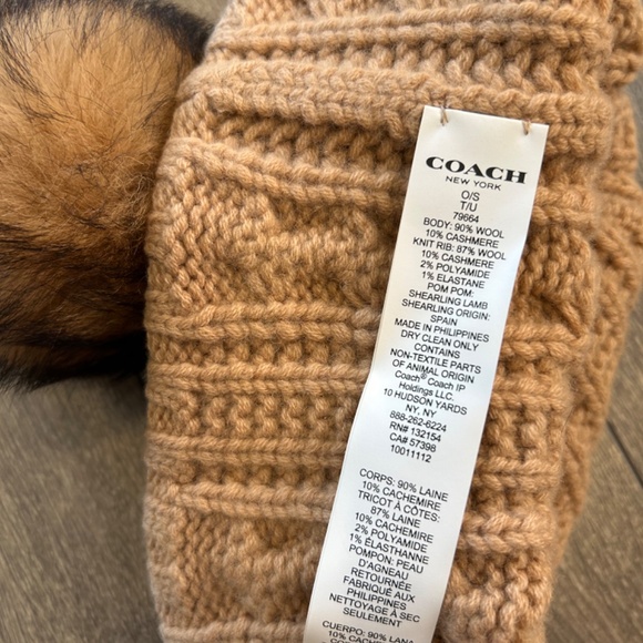 Coach Women’s Winter Hat with Pom Pom - Picture 2 of 2